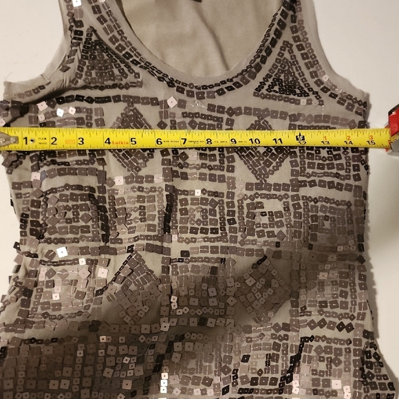 Max Studio Silver Sequin Sheath Mini Dress - Picture 7 of 7